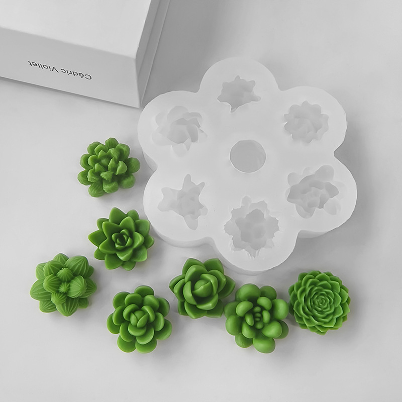 Soap Making In Home - 7 in 1 다육식물 선인장 실리콘