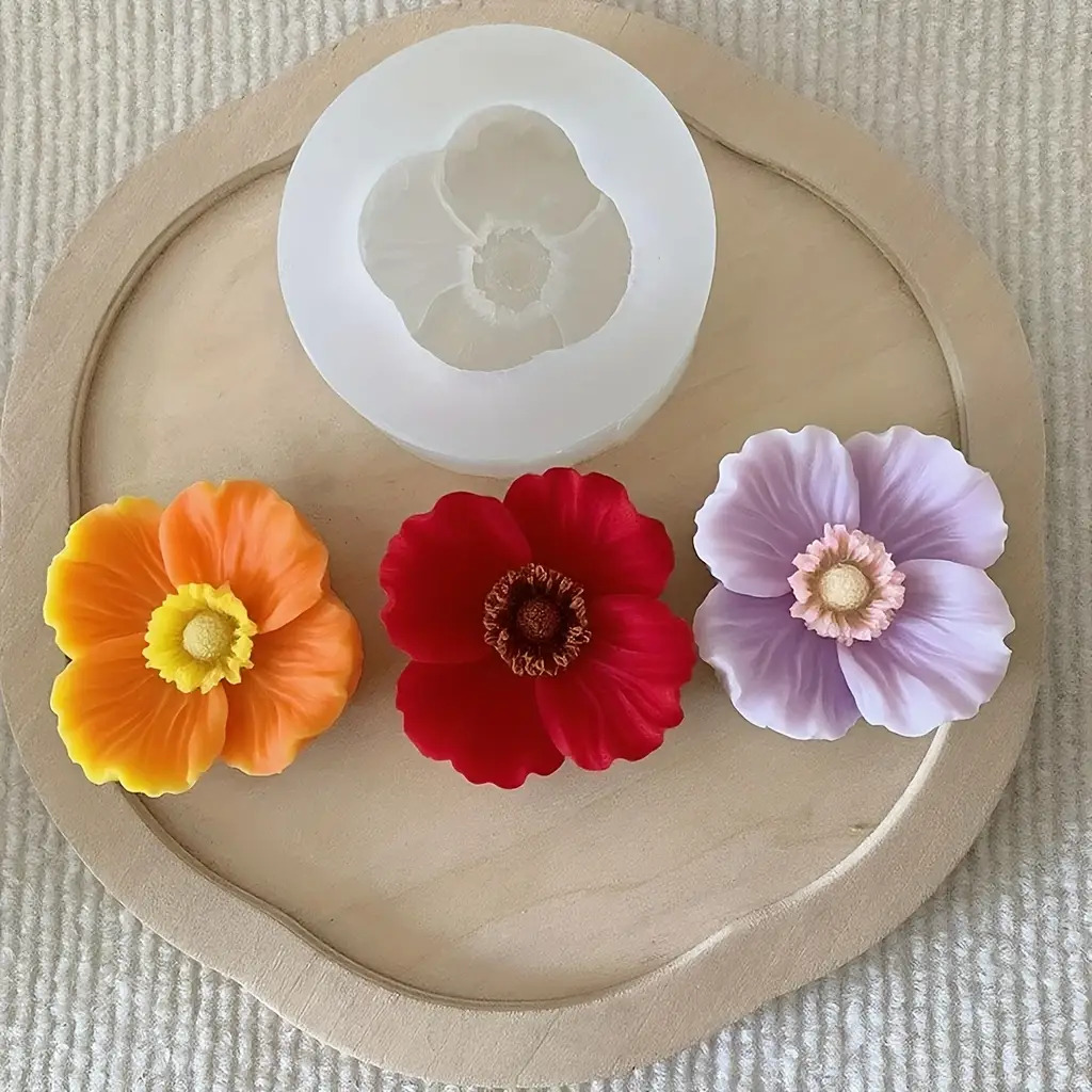 Soap Making In Home - 꽃 모양 실리콘 캔들 몰드는 비누,