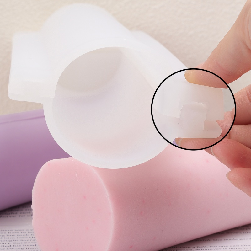 Soap Making In Home - 롱 하트 컬럼 실리콘 비누 몰드