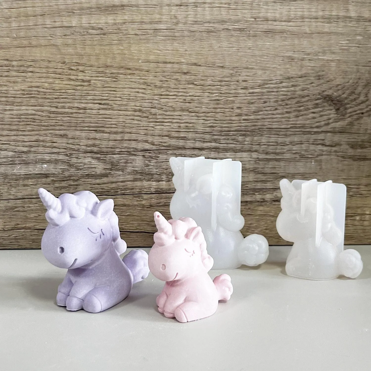 Melt Pour Soap Base - 3D 기하학 실리콘 유니콘 고양이 사슴