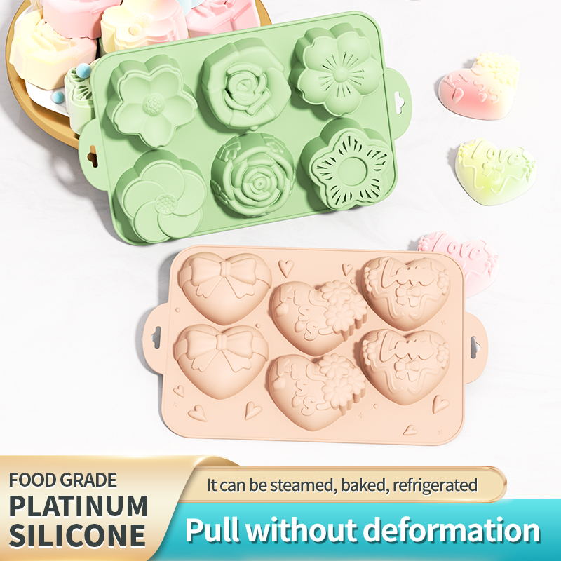 Soap Making Jelly - 실리콘 비누 몰드, 다양한 모양의 하트