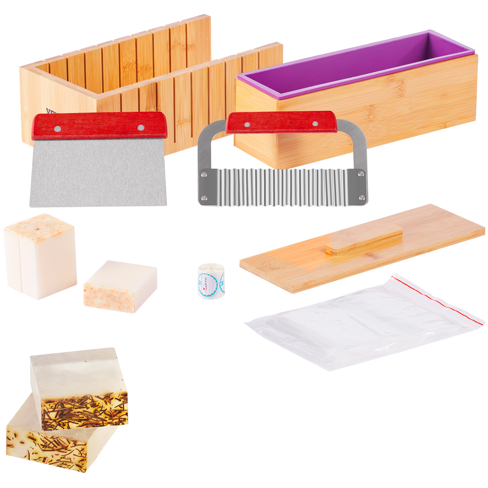 Soap Making Kit For Beginners - VEVOR 비누 제조 키트 대나무 절단