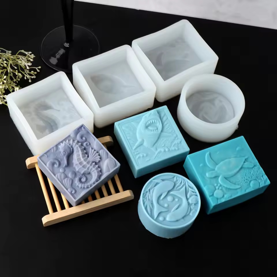 Soap Making In Home - 3D 해마 실리콘 비누 몰드 DIY