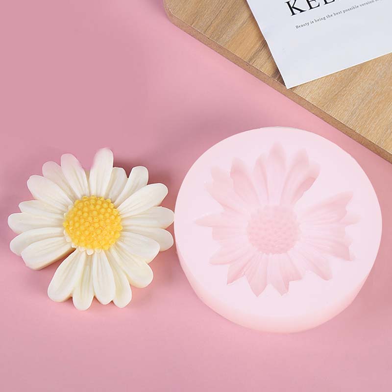 Soap Making In Home - DIY 양초 실리콘 금형 데이지 카모마일