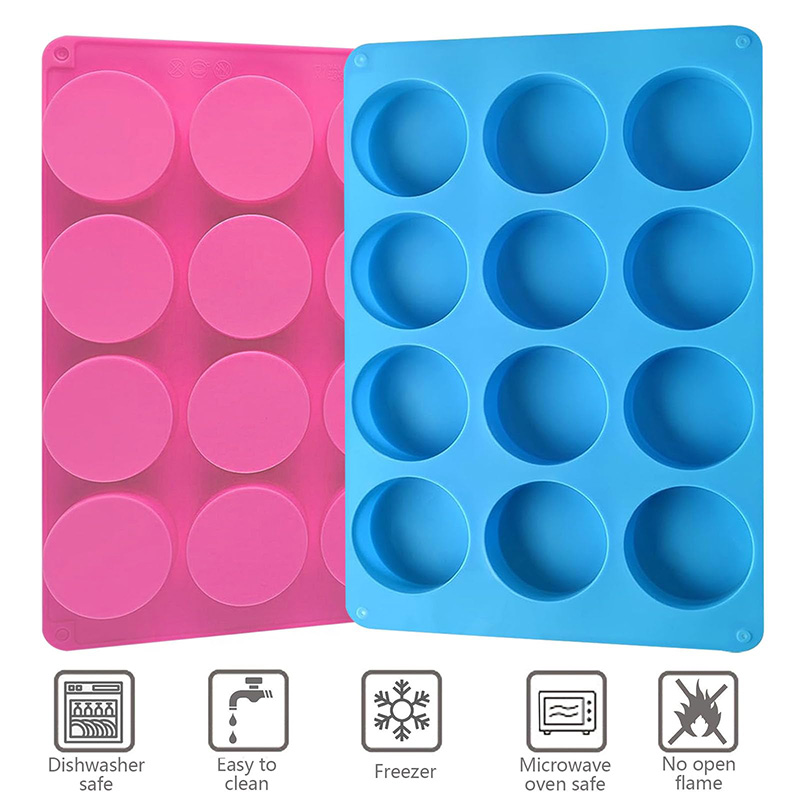 둥근 실리콘 몰드 12구 원통형 초콜릿 코팅 쿠키 몰드 - Soap Making Material 리뷰 및 가격