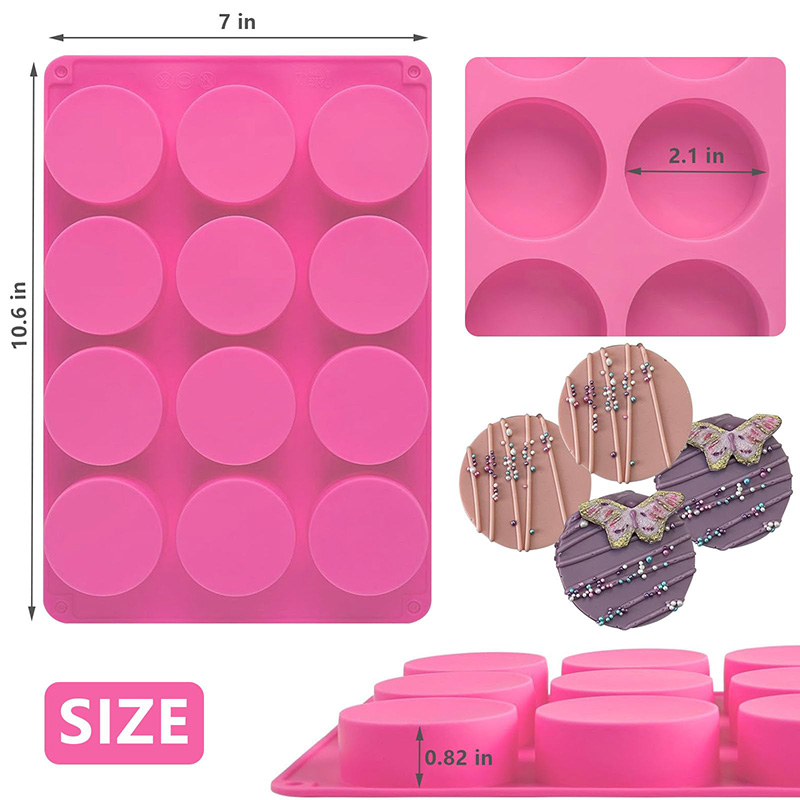 둥근 실리콘 몰드 12구 원통형 초콜릿 코팅 쿠키 몰드 - Soap Making Material 리뷰 및 가격