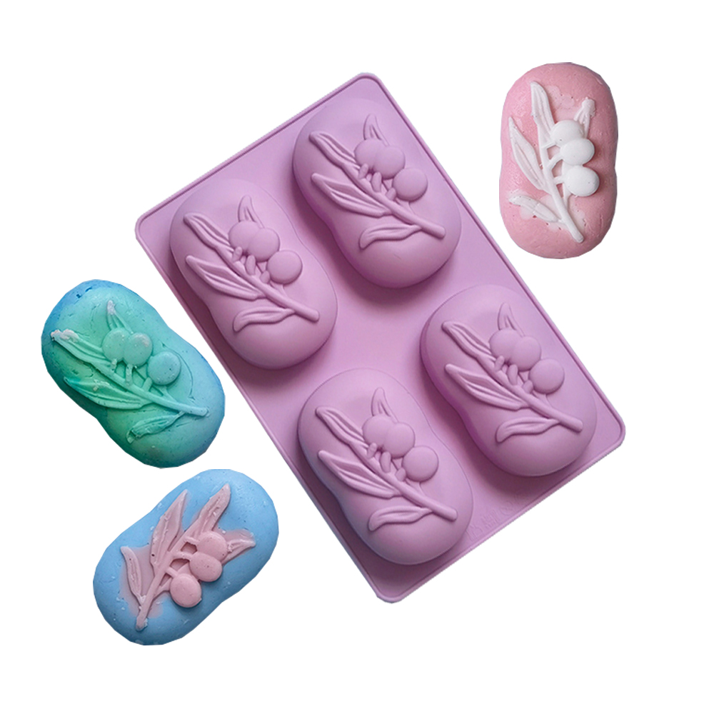 4 캐비티 타원형 올리브 나무 실리콘 비누 금형 DIY - Soap Making In Home 리뷰 및 가격