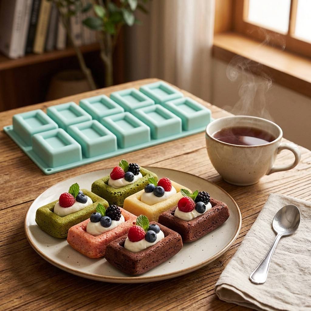 논스틱 10홀 직사각형 실리콘 베이킹 몰드 유연한 테두 - Soap Making Jelly 리뷰 및 가격
