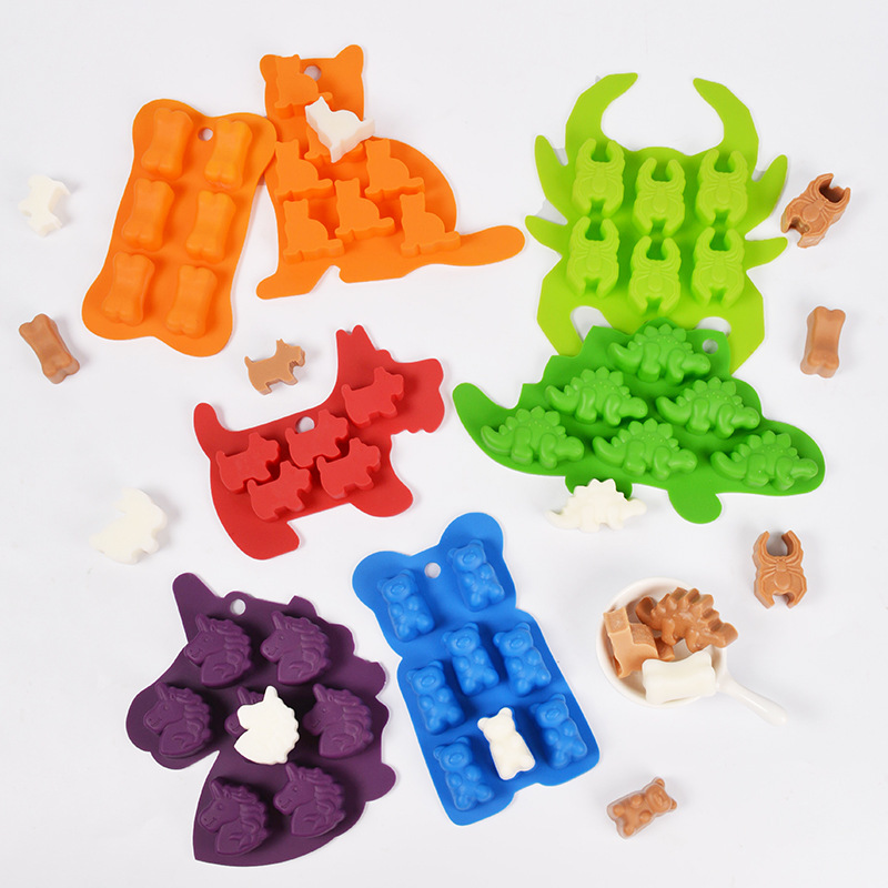 동물 곰 고양이 모양 실리콘 베이킹 몰드, 토끼 개 뼈 - Soap Making Jelly 리뷰 및 가격