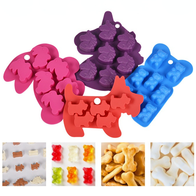 동물 곰 고양이 모양 실리콘 베이킹 몰드, 토끼 개 뼈 - Soap Making Jelly 리뷰 및 가격