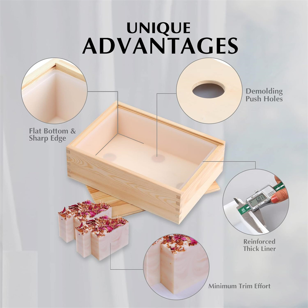 대형 비누 금형 직사각형 실리콘 라이너 금형 나무 상자 - Soap Making Supplies Australia 리뷰 및 가격