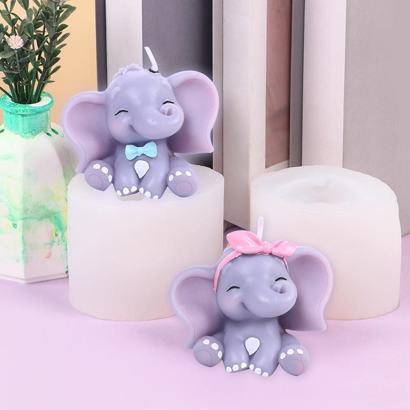 귀여운 3D 코끼리 실리콘 캔들 몰드, 쉽게 분리되는  - Soap Making Material 리뷰 및 가격