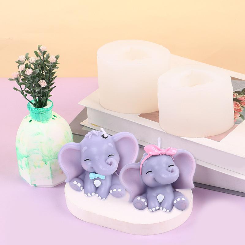 귀여운 3D 코끼리 실리콘 캔들 몰드, 쉽게 분리되는  - Soap Making Material 리뷰 및 가격