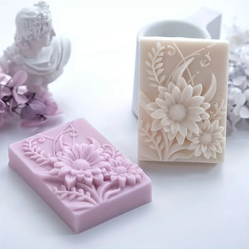 3D 꽃 사각형 비누 실리콘 금형 직사각형 수제 향기로 - Soap Making Kit For Beginners 리뷰 및 가격