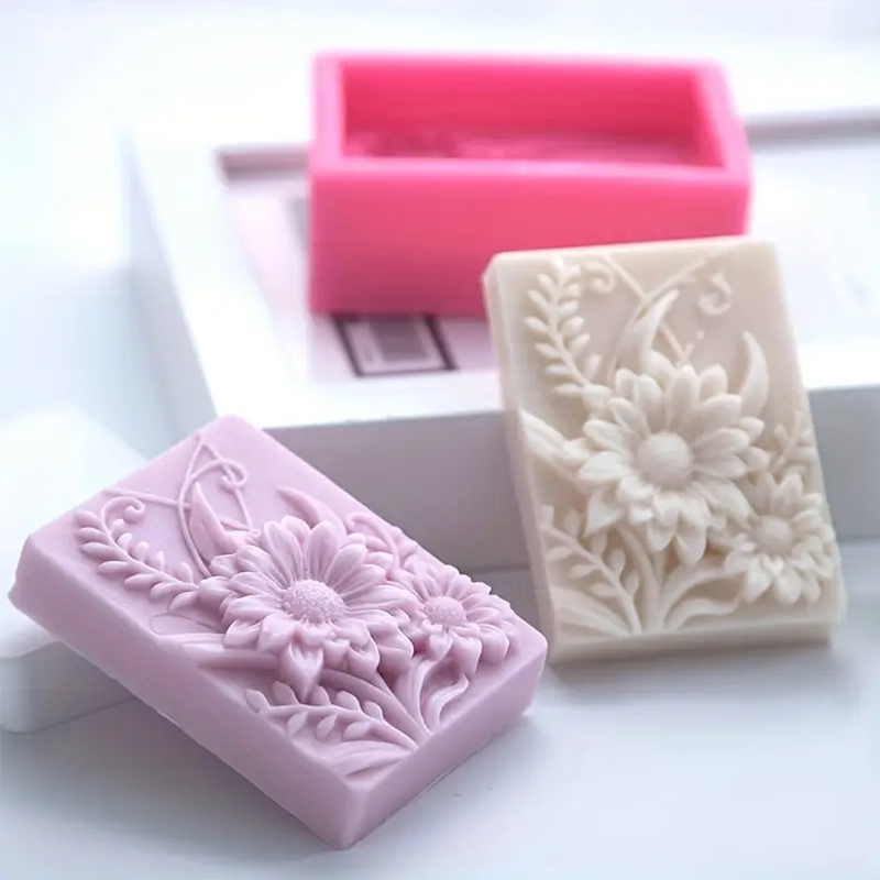 3D 꽃 사각형 비누 실리콘 금형 직사각형 수제 향기로 - Soap Making Kit For Beginners 리뷰 및 가격