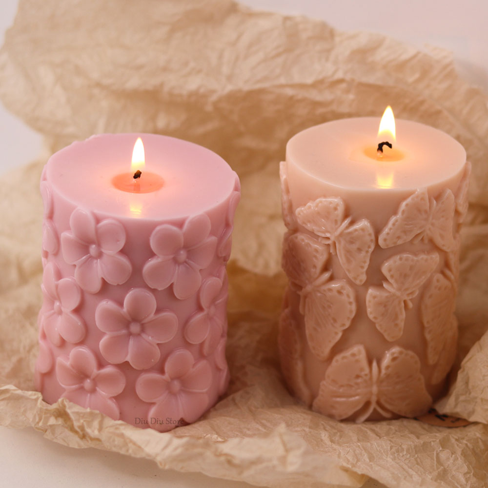 꽃 나비 원주형 실리콘 양초 금형 DIY 파도 비누 수 - Soap Making In Home 리뷰 및 가격