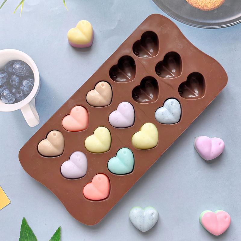 ( ❤️ 15구 하트 모양 실리콘 초콜릿 몰드, 캔디  - Soap Making Jelly 리뷰 및 가격
