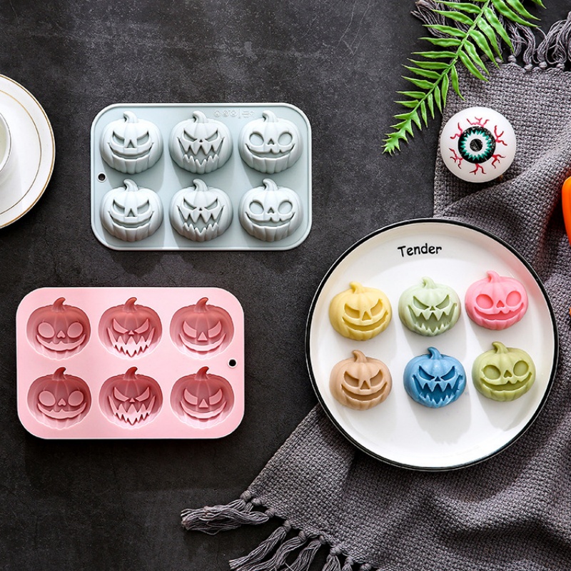 6-in-3 호박 모양 실리콘 몰드 할로윈 케이크 몰드 - Melt Pour Soap Base 리뷰 및 가격