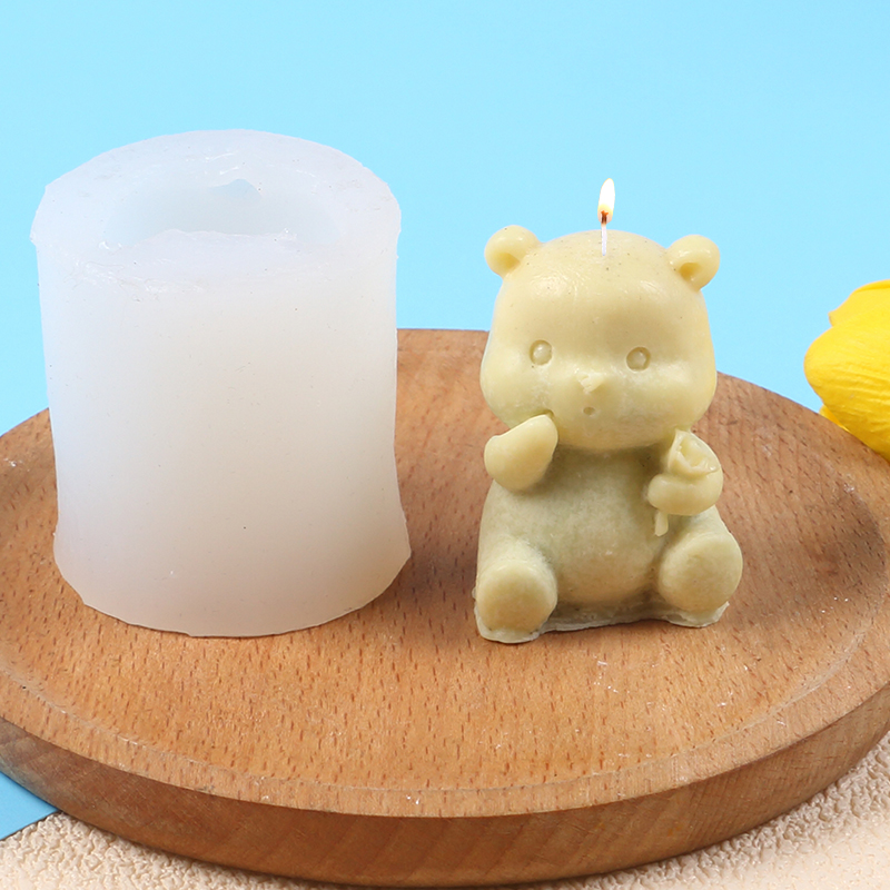 곰 실리콘 양초 금형 3D 곰 장난감 아로마 테라피 비 - Soap Making Lye 리뷰 및 가격