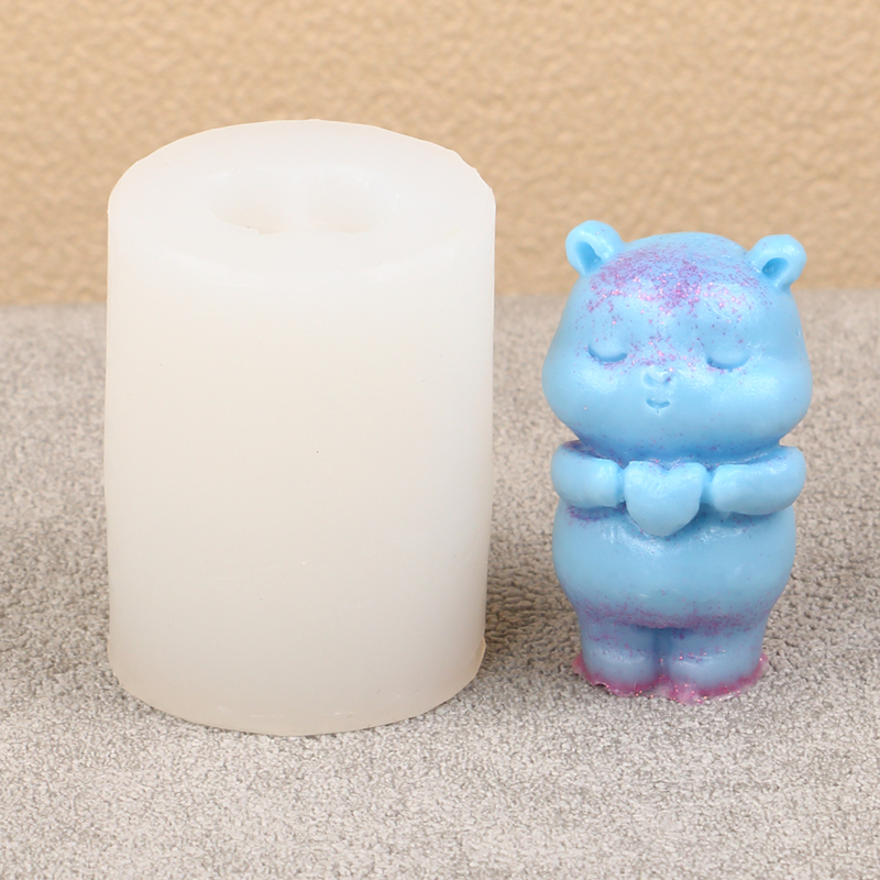 곰 실리콘 양초 금형 3D 곰 장난감 아로마 테라피 비 - Soap Making Lye 리뷰 및 가격