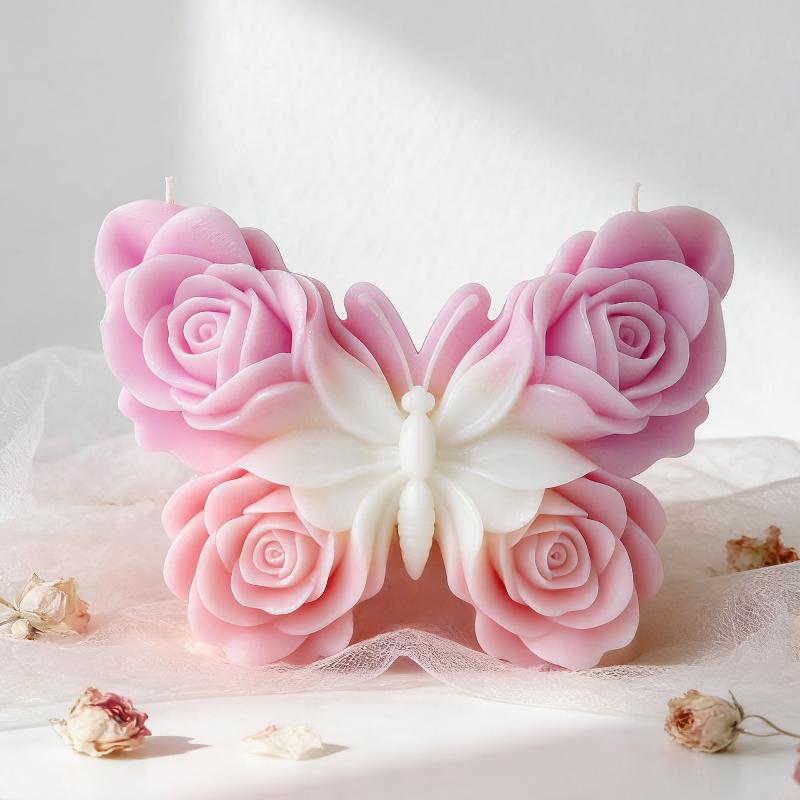 DIY 장미 나비 모양 실리콘 몰드 수제 아로마 캔들  - Soap Making Material 리뷰 및 가격